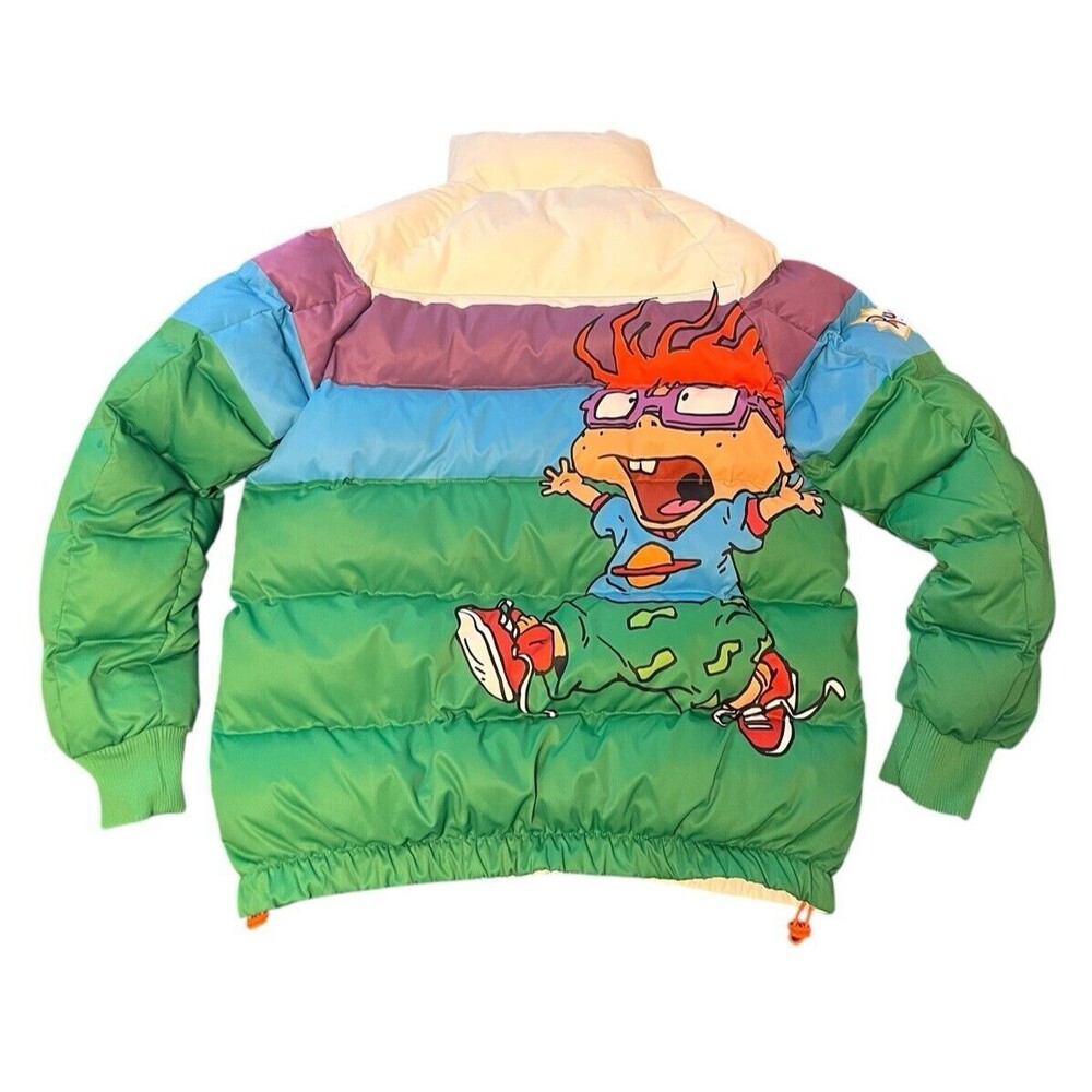 Rugrats Chuckie Sz L Freeze Max Raglan Full-Zip Olympic Collar Puffer Jacket - Picture 2 of 6